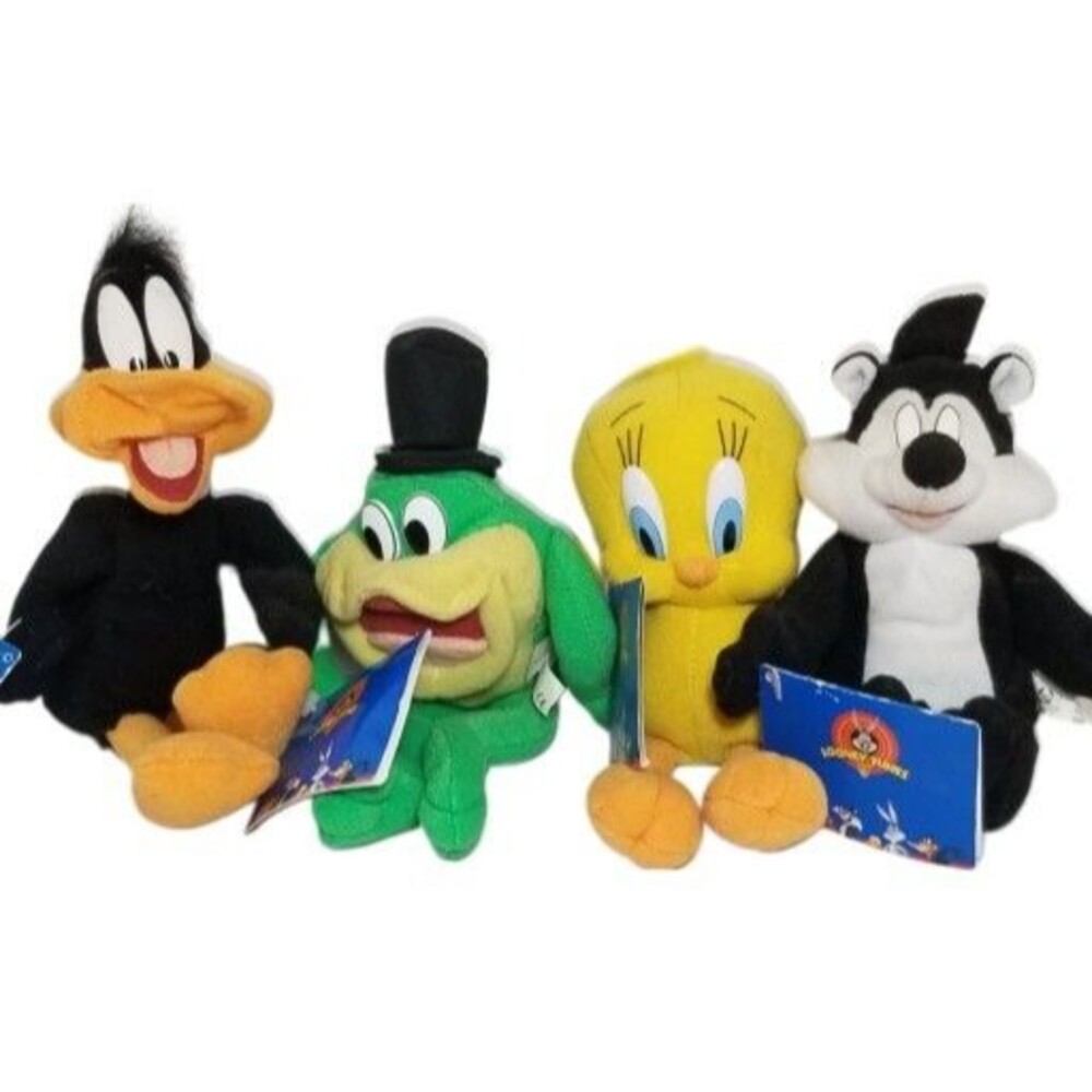 Looney Tunes Bean Bag Plush Figures Daffy Duck WB Frog Tweety Bird Pepe Le Pew